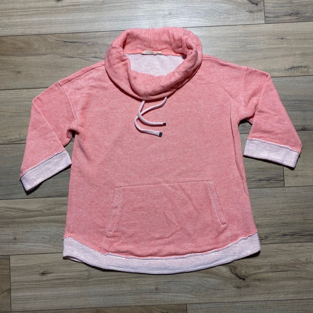 Soft Surroundings Womens Santorini Shores‎ 3/4 Sleeve Pullover Swester XL Coral